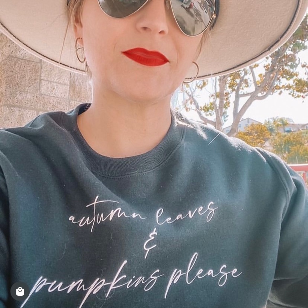 Autumn Leaves & Pumpkin Please Sweatshirt - Picture 4 of 4